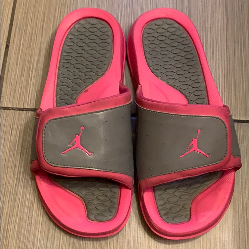 Pink Jordan Slides